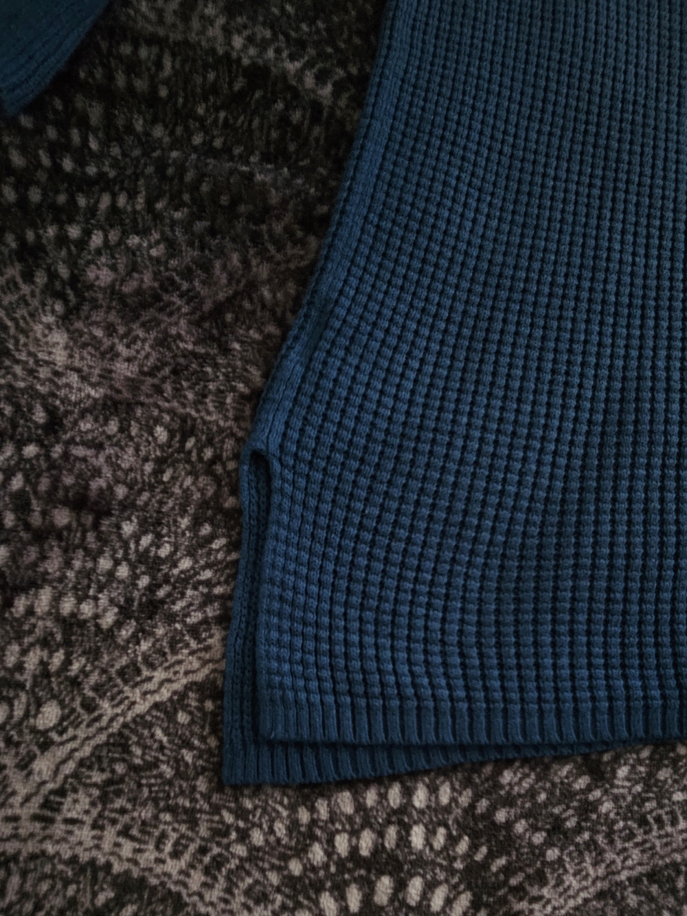 NWOT Avenue Men’s Teal Blue Waffle Knit Henley Shirt Size L (14/16) - Picture 13 of 14
